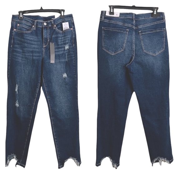 Nicole Miller Denim - NWT Nicole Miller NY Distressed Soho High-Rise slim straight leg